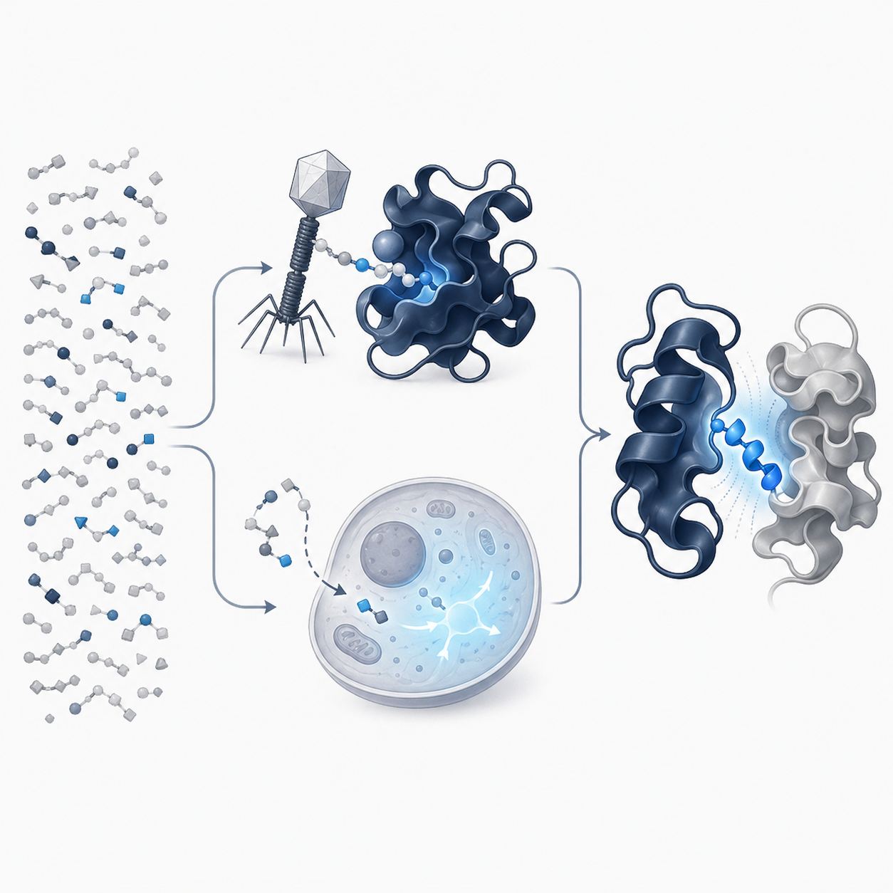 Proteome-scale peptide library screened through phage display and cell-based phenotypic assays, converging on an identified PPI modulator